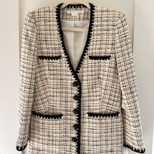 Rebecca Taylor Black and White Tweed Jacket